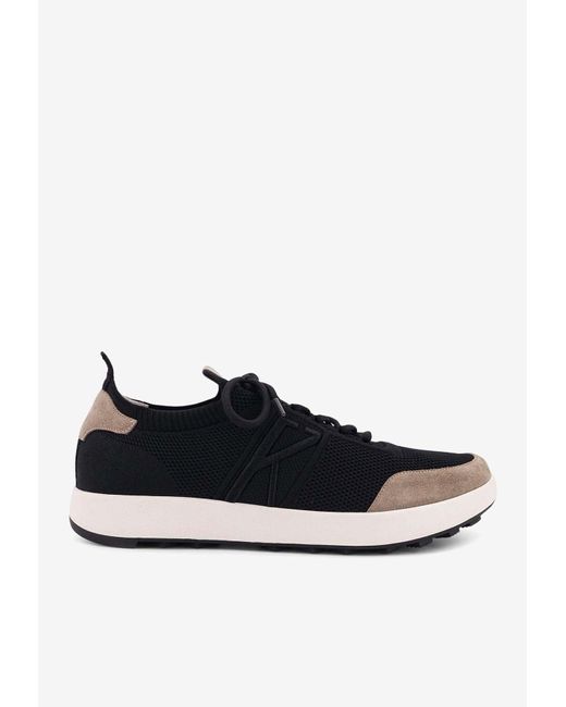 Kiton Suede And Mesh Lace-Up Sneakers in Black for Men | Lyst display picture 3