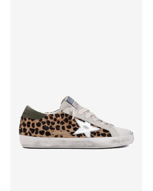 Golden Goose Deluxe Brand White Super-Star Leather Low-Top Sneakers