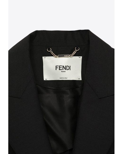 Fendi Black Single-Breasted Wool-Blend Waistcoat
