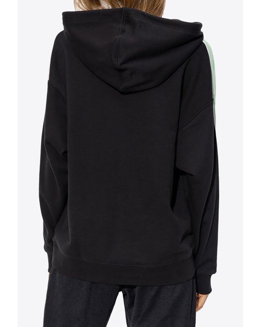 Adidas Originals Black Logo Hooded Sweatshirt With Side Bands