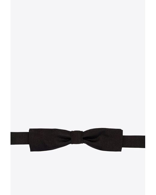 DSquared² White Silk Bow Tie for men