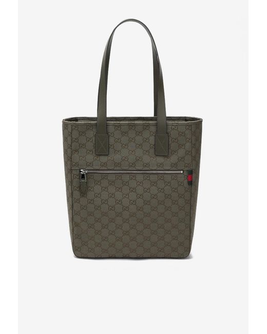 Gucci Green Medium Gg Canvas Tote Bag for men