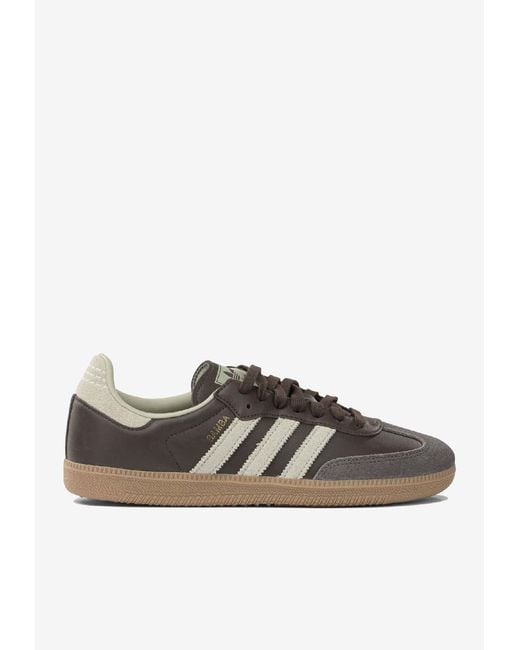 Adidas Originals Brown Samba Og Low-Top Sneakers for men