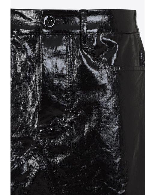 Jil Sander Black 90 Linen Midi Skirt