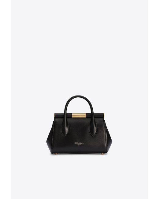 Dolce & Gabbana Black Mini Marlene Day Top Handle Bag
