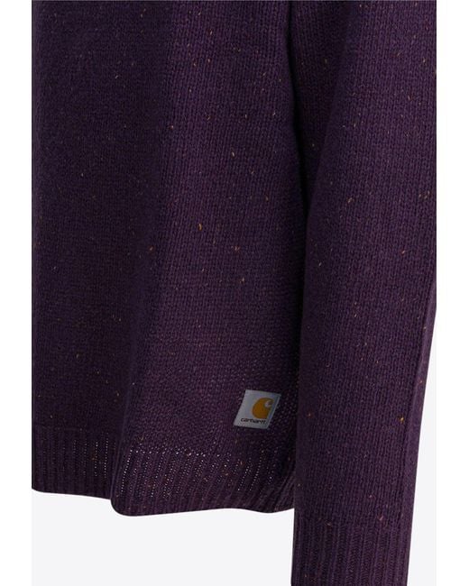 Carhartt Blue Anglistic Wool Sweater for men