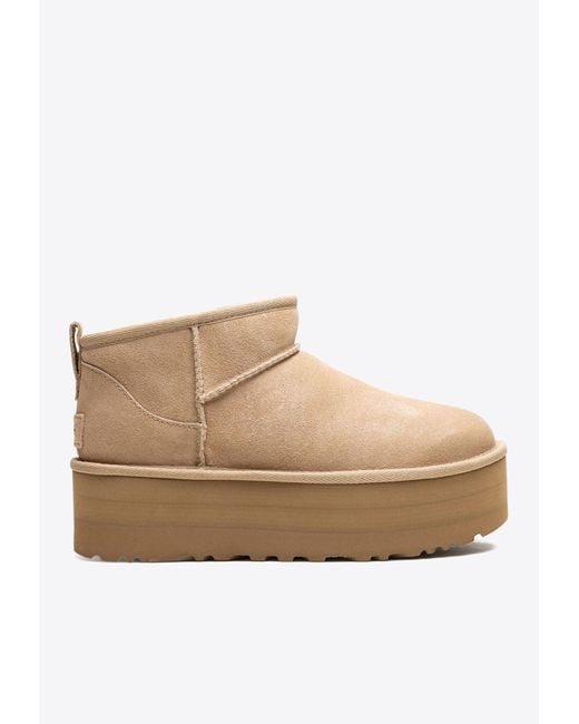 Ugg Natural Classic Ultra Mini Platform Boots