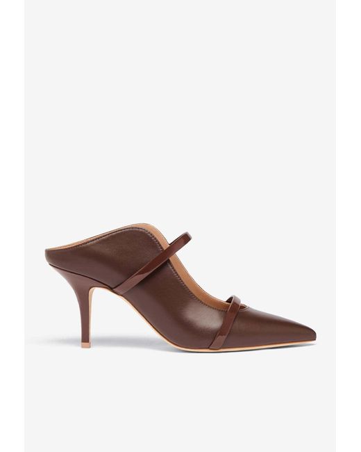 Malone Souliers Brown Maureen 70 Pointed Leather Mules