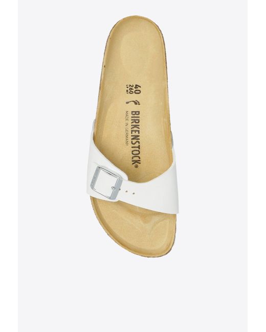 Birkenstock Madrid Leather Slides in White Lyst