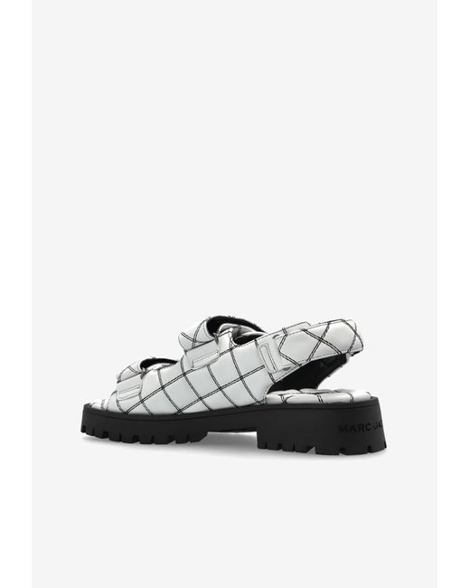 Marc Jacobs White Quilted Sunny Slingback Sandals