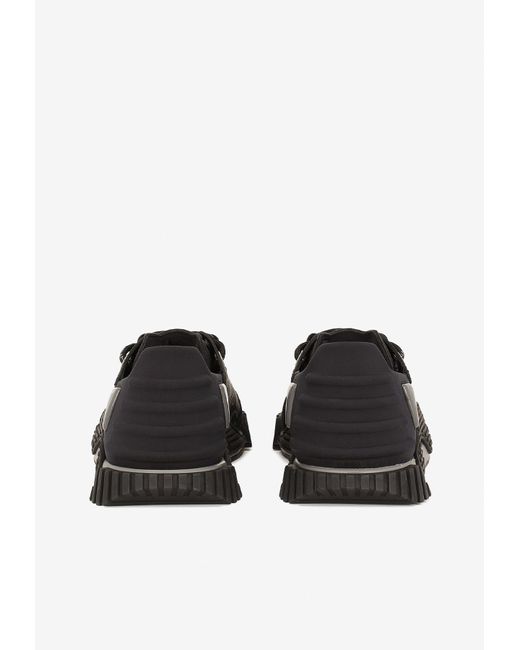 Dolce & Gabbana Black Logo-Jacquard Ns1 Low-Top Sneakers for men