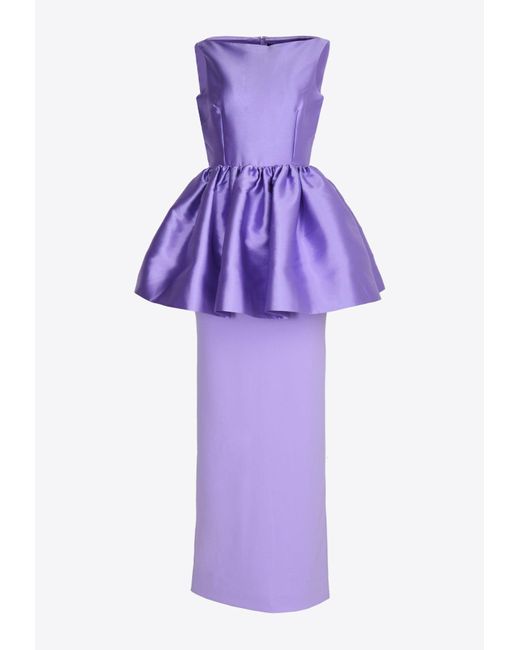 Solace London Purple Alda Sleeveless Maxi Dress