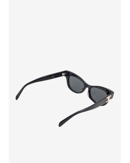 Céline Black Triomphe Cat-Eye Sunglasses