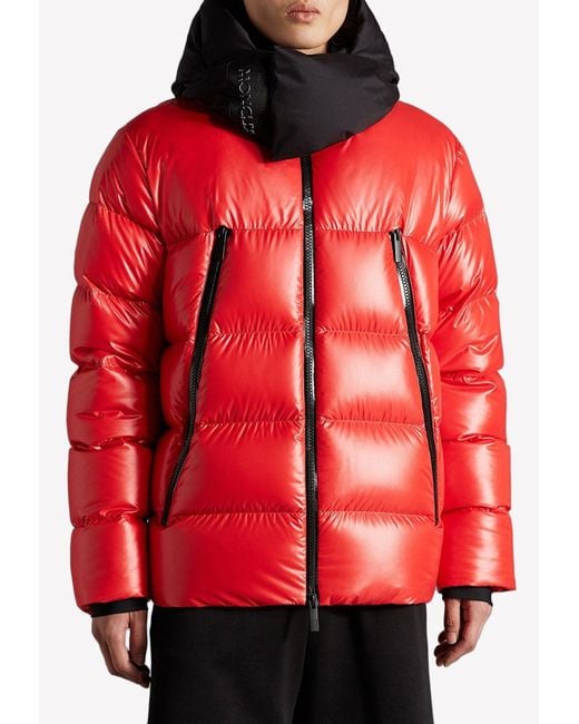Moncler Synthetic Zubair Glossy Puffer Jacket in Red for Men Lyst UK