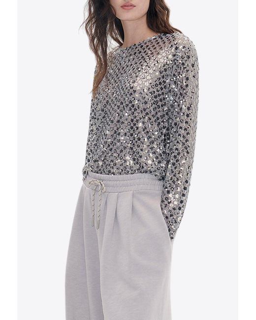 Baum und Pferdgarten Gray Jasmin Sequined Top