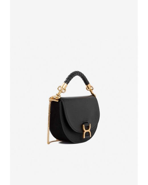 Chloé Black Marcie Chain Flap Shoulder Bag