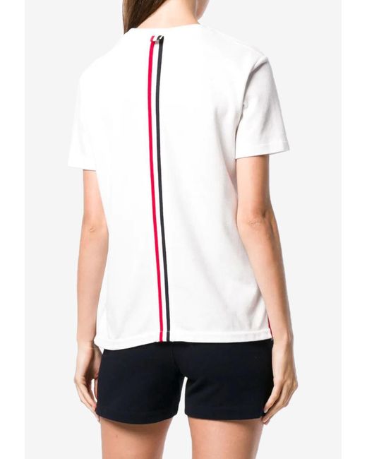 Thom Browne White Classic Loopback Pique T-Shirt