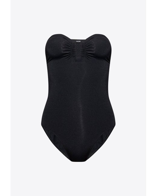 Eres Black Cassiopee Bustier One-Piece Swimsuit