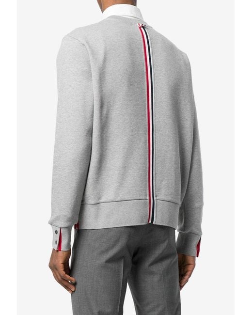 Thom Browne Gray Classic Loopback Sweatshirt for men