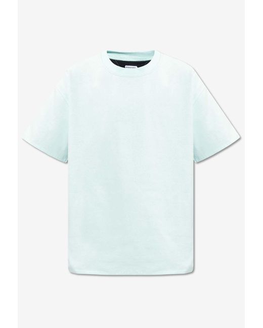 Bottega Veneta Blue Double Layer Classic Crewneck T-Shirt for men