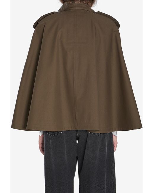 Burberry Brown Button-Up Cape
