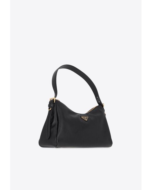 Prada Blue Medium Aimée Leather Shoulder Bag