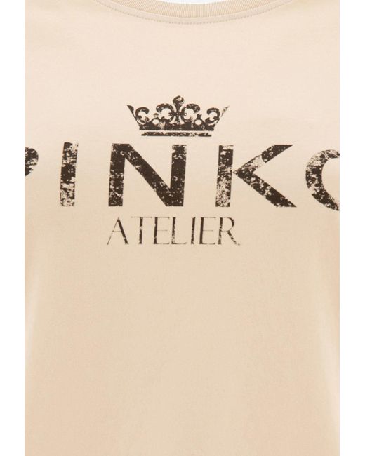 Pinko Natural Logo Print T-Shirt