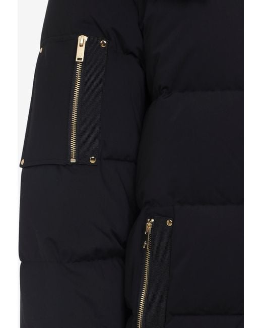 Moose Knuckles Black Stagg Down Bomber Jacket for men