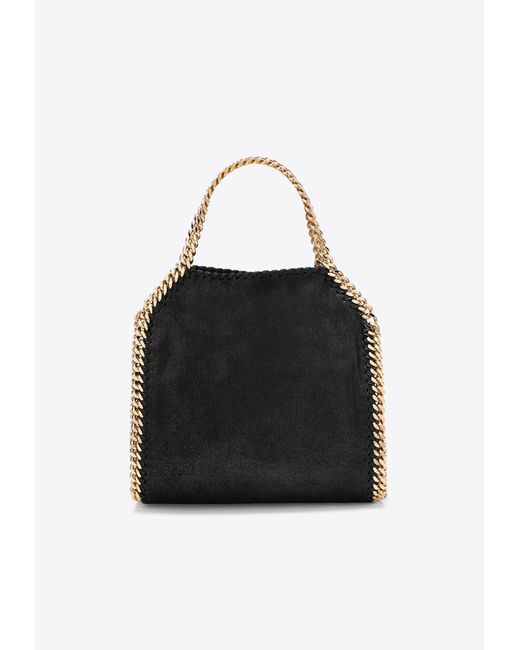 Stella McCartney Black Mini Falabella Top Handle Bag