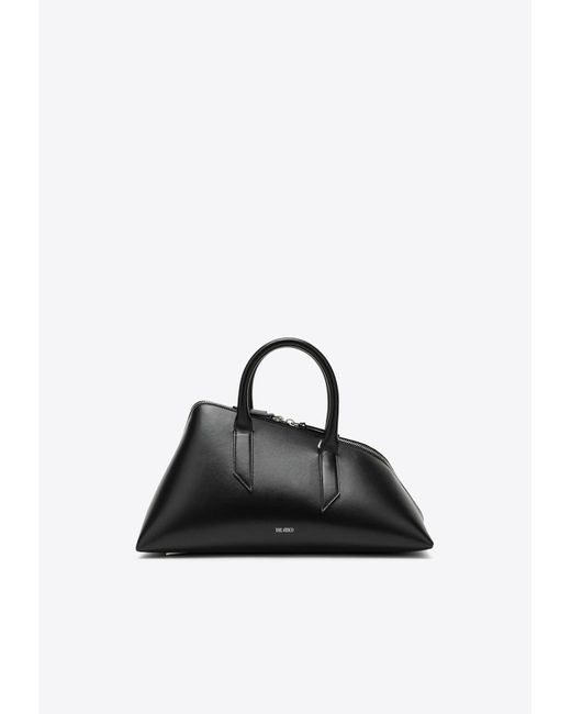 The Attico Black 24H Geometric Top Handle Bag