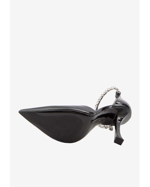 Jimmy Choo White Stevie 100 Patent Leather Pumps