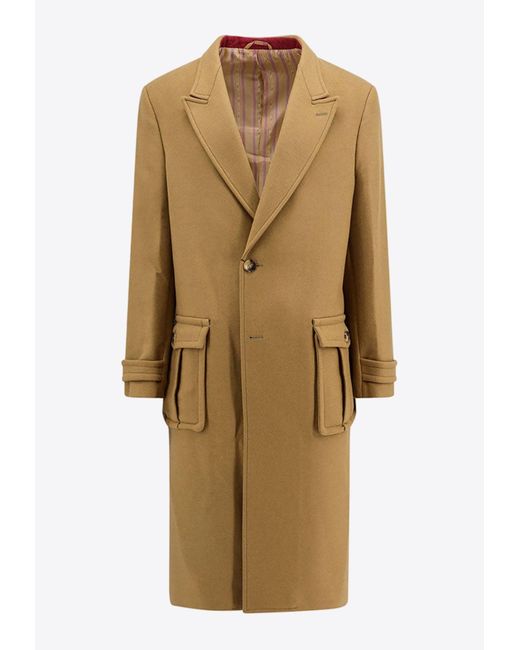 ETRO notched-lapels belted-waist coat - Brown