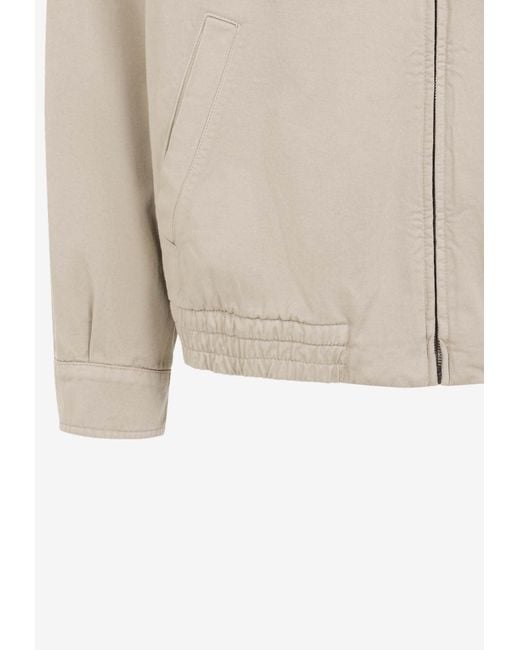 Prada Natural Hybrid Zip-Up Jacket for men