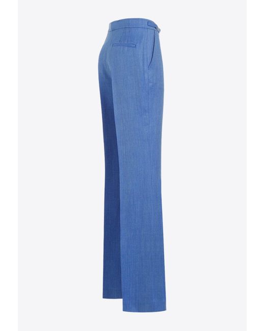 Gabriela Hearst Blue Vesta Tailored Pant