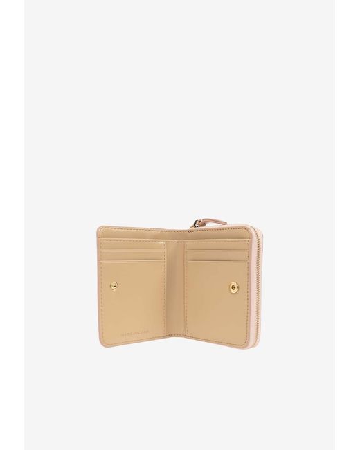 Marc Jacobs White Mini Leather Compact Wallet