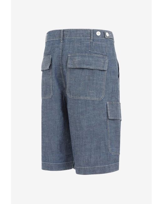 Universal Works Blue Mw Cargo Shorts for men