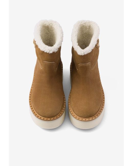 Prada Brown Suede Booties