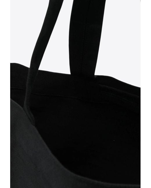 Rick Owens Black Printed Beach Tote Bag
