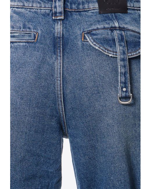 Off-White c/o Virgil Abloh Blue Harness Detail Cargo Jeans