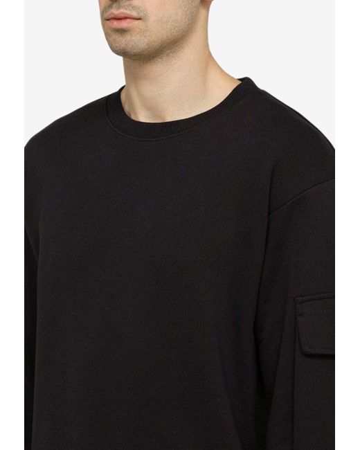 Dries Van Noten Black Haffel Crewneck Sweatshirt for men
