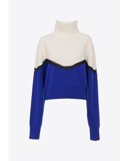Chloé Blue Generous Turtleneck Sweater