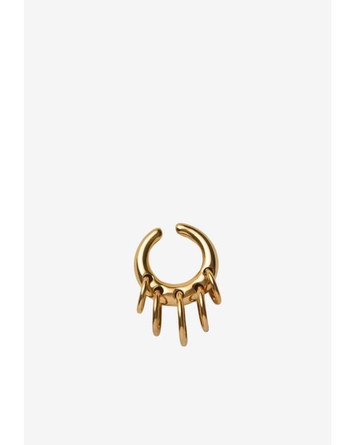 Panconesi White Pierced Circle Cuff Earring