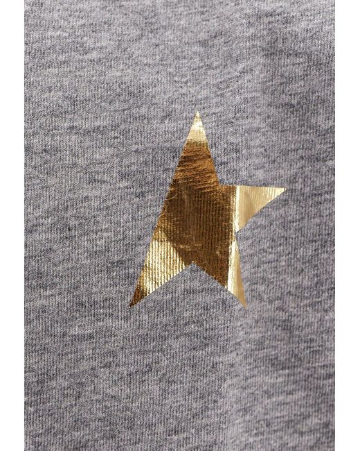 Golden Goose Deluxe Brand Gray Crewneck Star Logo T-Shirt for men