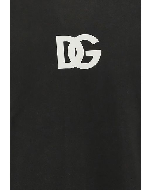 Dolce & Gabbana Black Dg Logo Crewneck T-Shirt for men