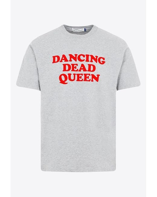 Undercover Gray Dancing Dead Queen Print T-shirt for men