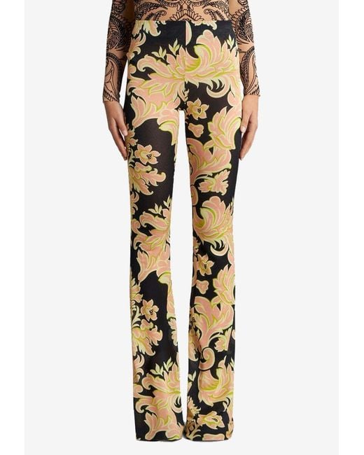 Etro Yellow Venus Print Pants