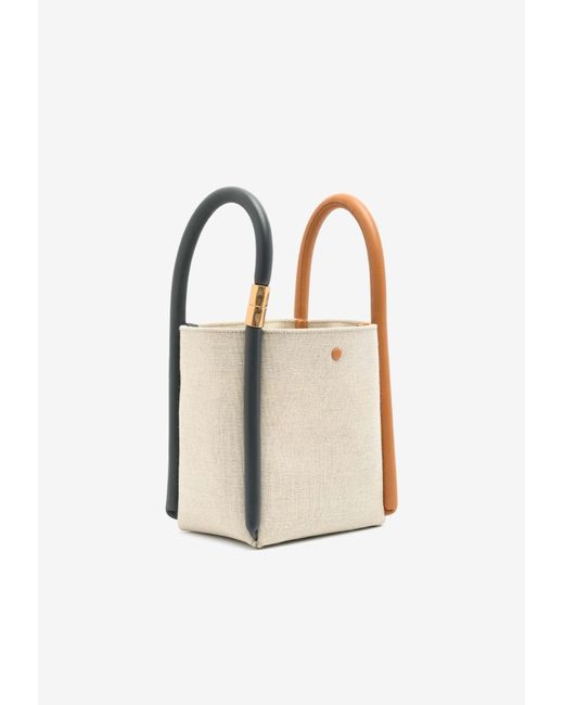 Boyy White Lotus 14 Canvas Top Handle Bag