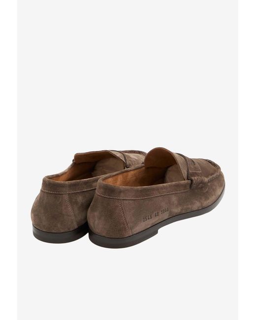 Common Projects Brown Soft Suede Loafers for men