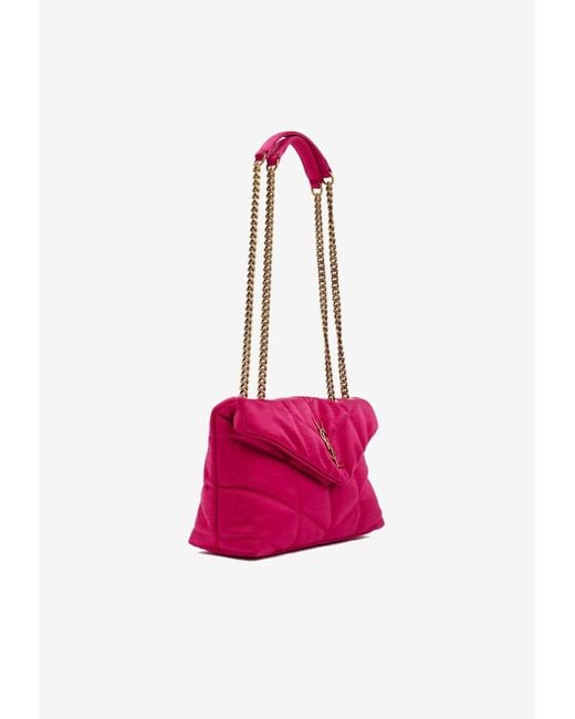 Saint Laurent Pink Toy Puffer Shoulder Bag