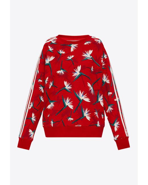 Adidas Originals Red X Thebe Magugu Printed Sweatshirt